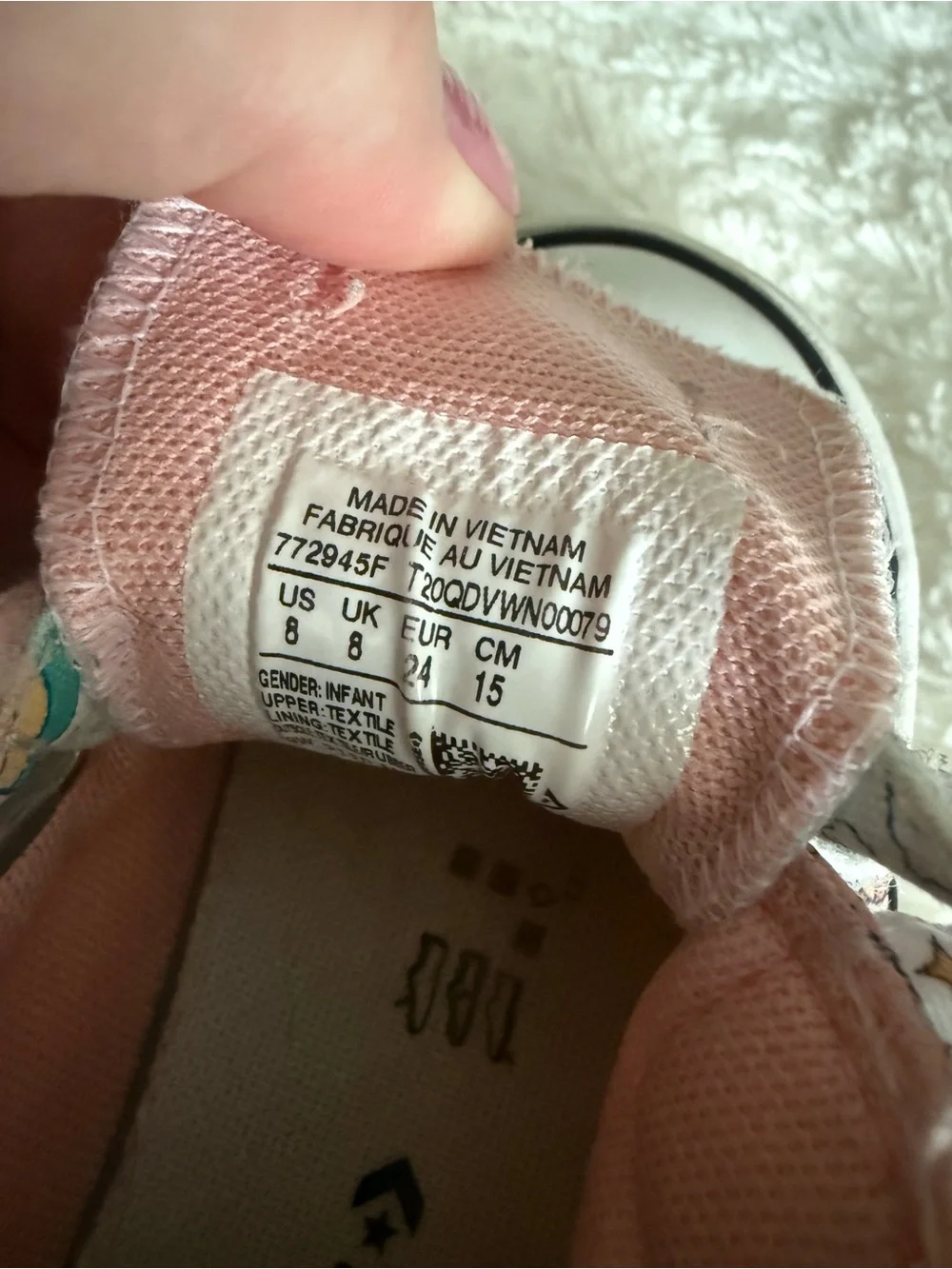 Converse Kids Pink Castle & Rainbow Print Velcro Sneakers